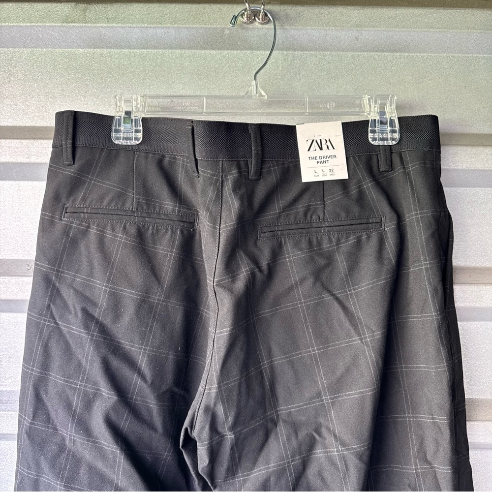 NWT ZARA THE DRIVER BLACK PANTS SZ LARGE L